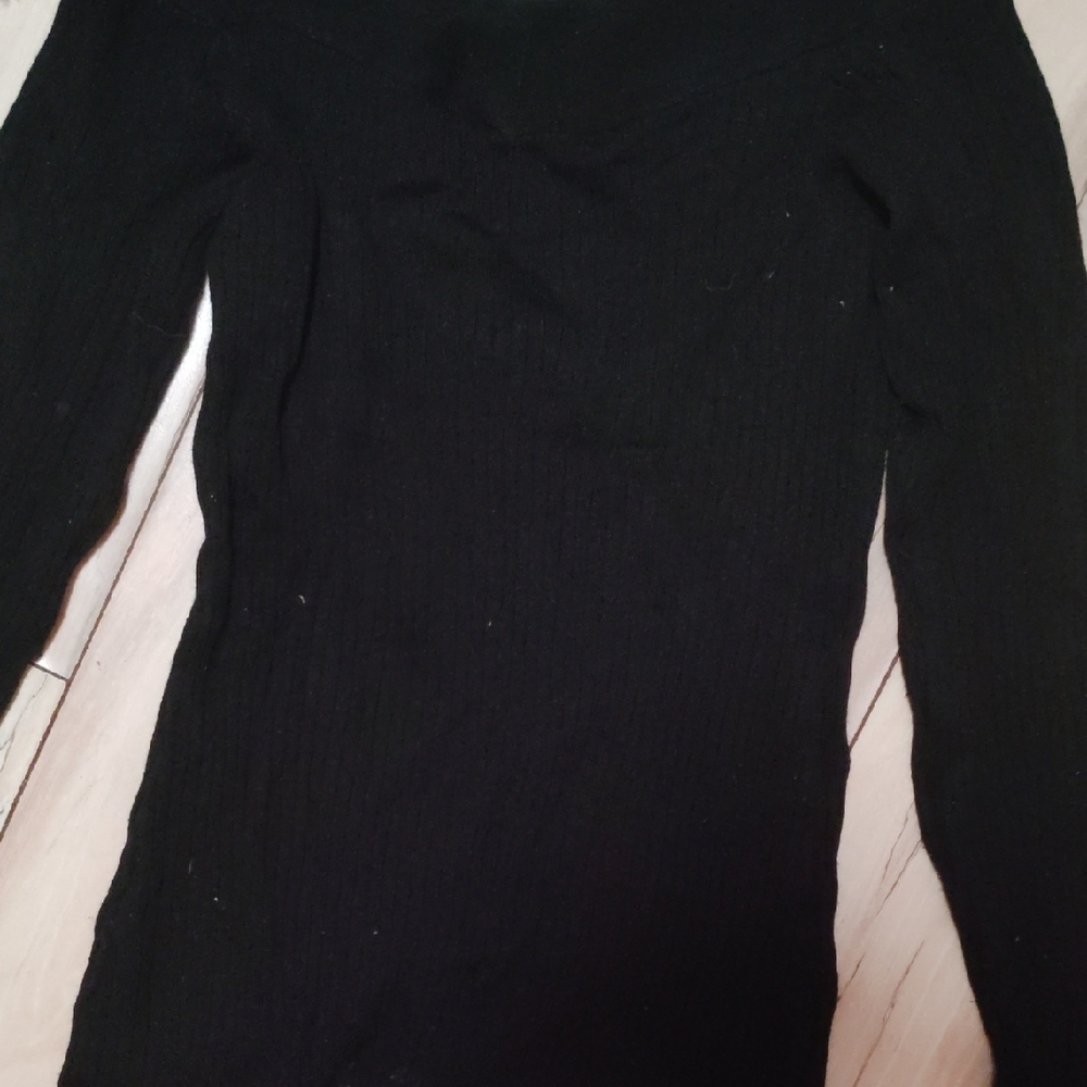Elegant Black Women's Sweater Dress